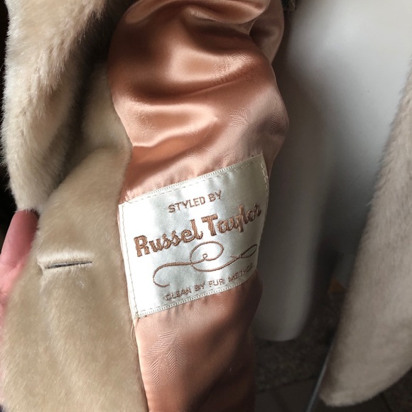 Vintage mink collar union made blonde jacket - Picture 12 of 14